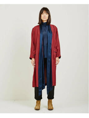 Raquel Allegra 100% Silk Robe, $799, New w/Flaw (No Belt), Sz M, #2328